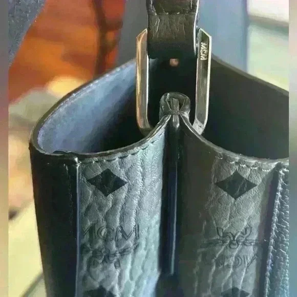 MCM Sarah Leather and Visetos Canvas Hobo/Crossbody - Picture 6 of 16